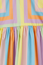 JG Dress SS w Multi color All over Stripes:Multi Colour:8Y